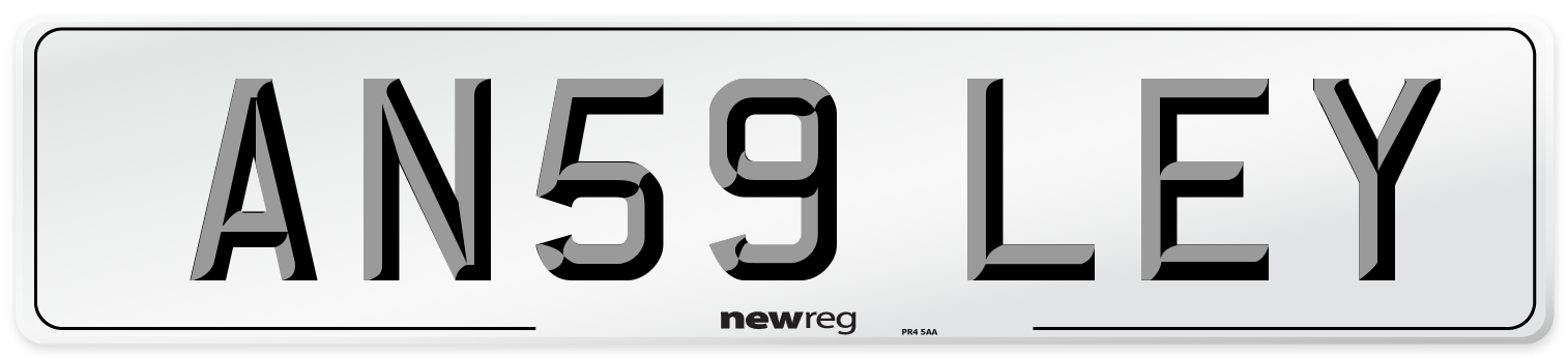 AN59 LEY Number Plate from New Reg